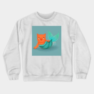 Cat Mermaid illustration Crewneck Sweatshirt
